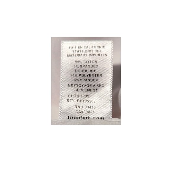 ✨ TRINA TURK Retro Floral Paisley Pants Size 4 Made in USA Pre-owned - Picture 6 of 8